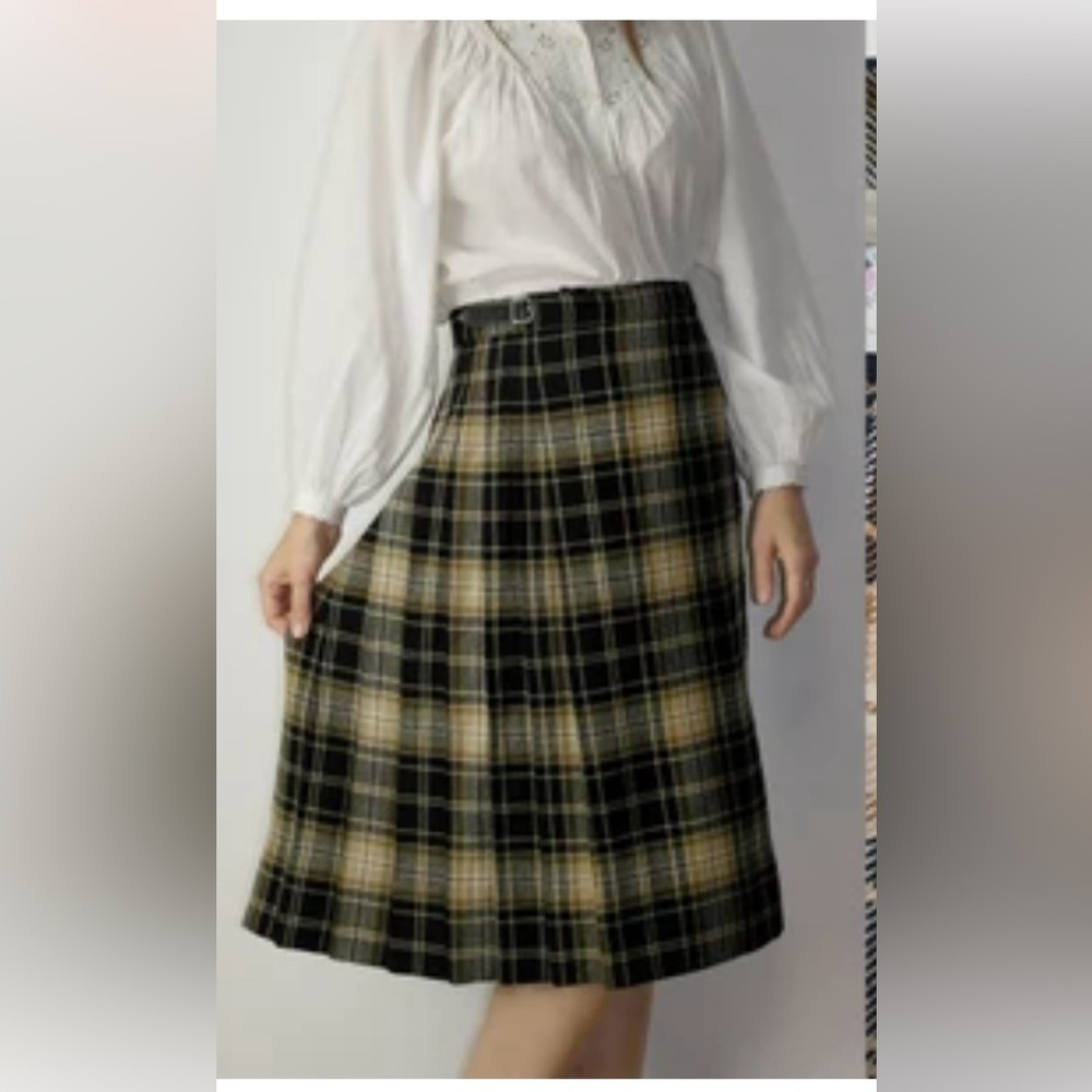 Plaid A-Line Skirt Scottish